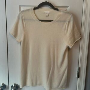 J Crew cashmere T-shirt ivory xl
